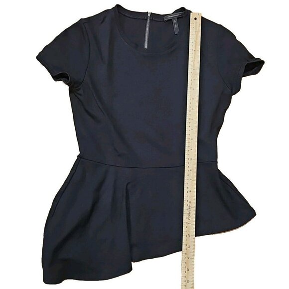 BCBGMaxAzria Black Peplum Blouse - Picture 3 of 7